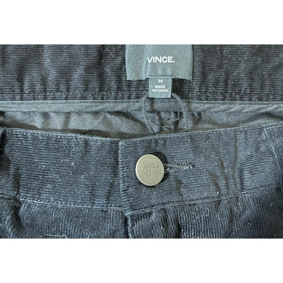 Vince Corduroy Pants Men's 38x33  Black Casual Stretch - Picture 5 of 7